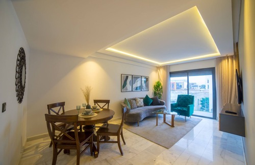 Casablanca Apartment | Elegant Urban Escape: Centrally-located Large 1-BR Apartment