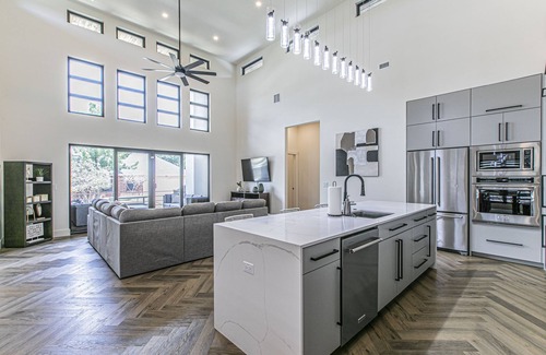 Lewisville House | Elevated Elegance Saltwater Pool Place-Heated Pool