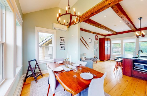 Waterbury Center House | Enchanting farmhouse with a hot tub, grill, children's items, & mountain views