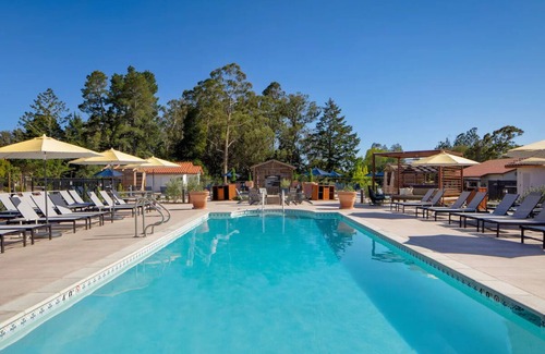 Santa Cruz Hotel | Enchanting Forest Room with Pool, Hot Tub, and Scenic Trail Access
