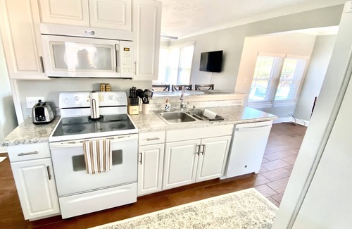 Aiken House | Enjoy a stylish experience at this centrally-located home close to the hospital