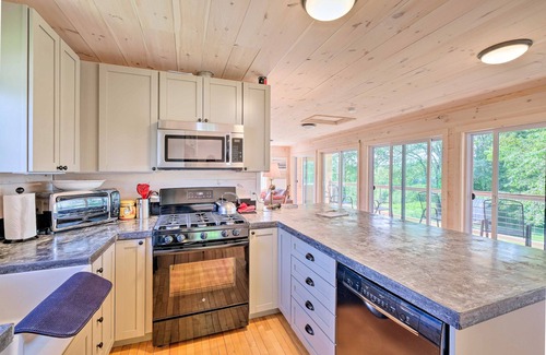 Belfast House | Entire home/Vintage modern , new home, frontage on Lower Mason Pond