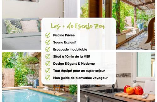 Le Mourillon Apartment | Escale Zen - Piscine Privée & Sauna Exclusif I Terrasse I 10min MER - Design Élégant & Moderne