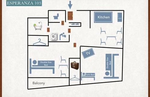 Kita Apartment | ESPERANZA103 広い綺麗快適高速WiFi