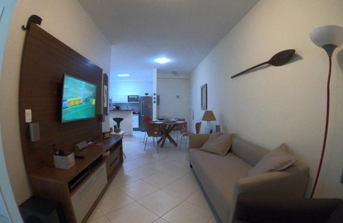 Itagua Apartment | Excelente localizacao Vista parcial Mar Sol da Manhã 03 quartos Ar condicionado Piscina e Sauna