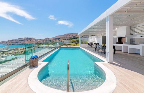 Vlicha Villa | Executive Rhodes Villa | Villa Kastro | Stunning Sea Views | 3 Bedrooms | Lindos