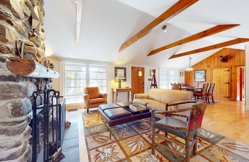 Waterville Valley House | Expansive home with game room, hot tub, firepit, & fireplace - walk to town