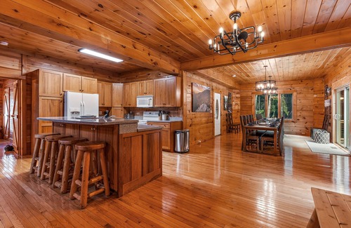 Banner Elk Cabin | Expansive Log Home with Private Swimming Hole
