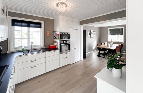 Spangereid House | Experience an unforgettable vacation in this interesting vacation home.