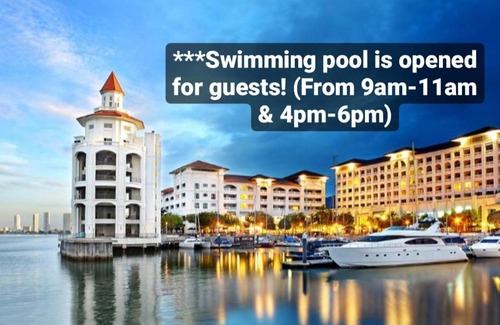 Seri Tanjung Pinang Apartment | Fabulous Modern MarinaSuite with Pool View at StraitQuay by The Sea