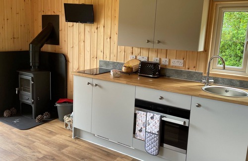 Cullompton House | Fairwater Lodges - Shepherd Hut Holiday, dog friendly with hot tub
