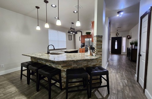 Euless House | Fall and Football season are almost here! Enjoy it in the pool oasis getaway!