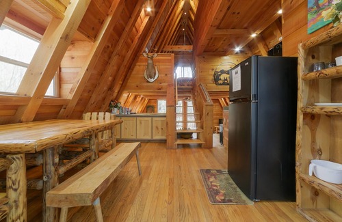 Cleveland Cabin | Falling Waters at Mustang Creek - A-Frame Lodge w/Hot Tub & Your Own Waterfall