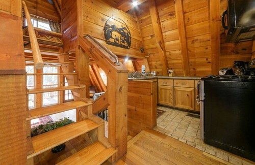 Cleveland Cabin | Falling Waters at Mustang Creek - A-Frame Lodge w/Hot Tub & Your Own Waterfall