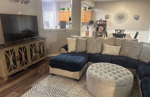 Fairburn House | Family-Friendly 3BR Near ATL: Fenced Yard, Golf Cart & Pets Welcome