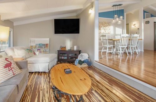 Grand Beach House | Family-Friendly Home with Fast WiFi, Hot Tub, Firepit, Grill, & Enclosed Yard