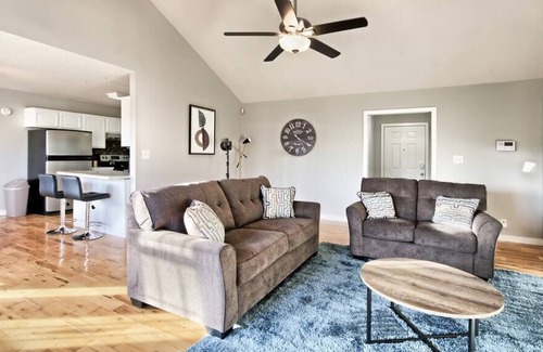 Clarksville House | Family-Friendly Oasis with King Bed and Large Fenced Yard