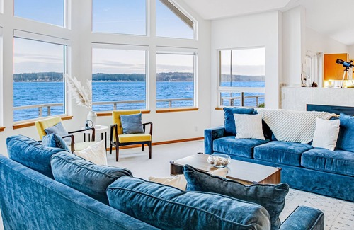 Rollingbay House | Family-friendly, waterfront getaway with firepit, furnished deck, large yard