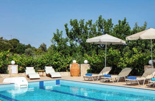 Eletherna Villa | Family Getaway in Historic Village | Fenced Pool & Lush Gardens