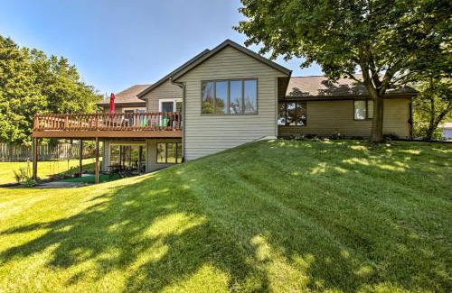 Janesville House | Family Home with Deck, Yard, Dock on Rock River