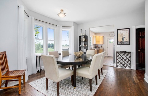 Three Oaks House | Family Home with Porch & Deck, Private Hot Tub, Firepit, & Fast WiFi - 1 Dog OK