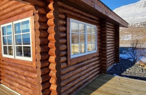 Akrahreppur Cabin | Family Log House in the rural North Iceland. Brand new with a stunning view.