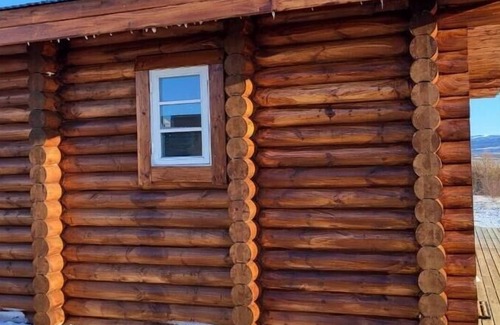 Akrahreppur Cabin | Family Log House in the rural North Iceland. Brand new with a stunning view.