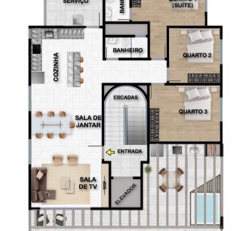 Governador Celso Ramos Apartment | Fantástica cobertura apenas 70 metros da praia