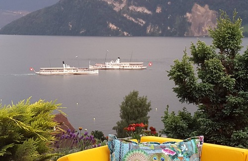 Weggis Apartment | Fantastic mountain and lake view