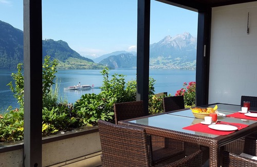 Weggis Apartment | Fantastic mountain and lake view