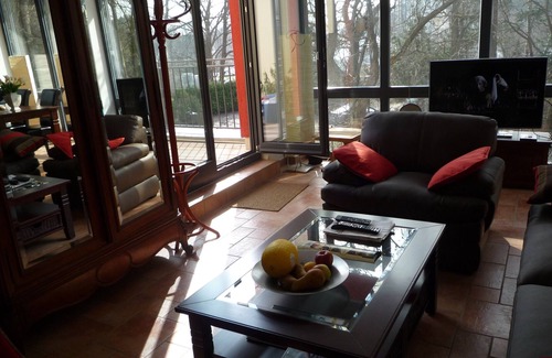 Ahlbeck Villa | fantastic Studio-living room, huge southern terrace, in historical villa