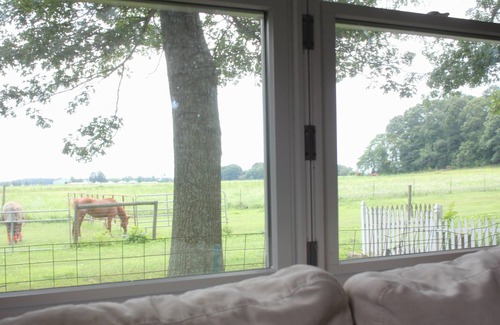Riverhead House | Farmhouse near beach, with large pool, farm animals