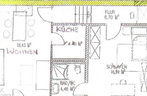 Stanggaß Apartment | Ferienwohnung für 2 Pers., ca. 51 m², 1 Schlafzimmer, Wohnraum mit Küche, Terrasse