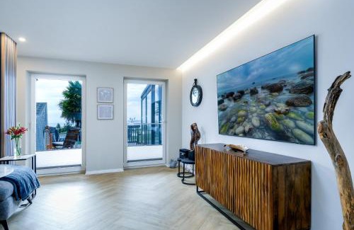 Sassnitz Apartment | FeWo Ostsee Lounge - Meerblick, Sauna, Terrasse
