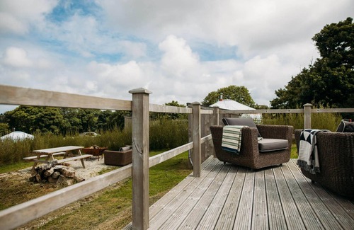 Newquay Cabin | Field Maple - A spacious Mongolian-inspired Yurt in stunning eco-friendly estate near Newquay