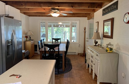 Bridgton Cottage | Find your Happy Place, Highland Lake, Bridgton. Dock, fire pit, lakeside deck!n