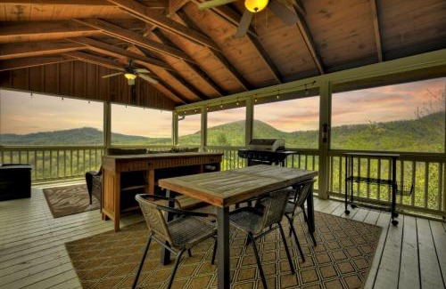 Mineral Bluff Villa | Fireside Bluff - Relax around the fire with lush views