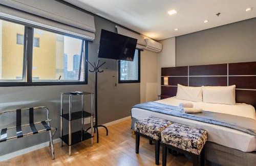 Chacara Santo Antonio Apartment | Flat king size, consulado, garagem + A/C | em 6x