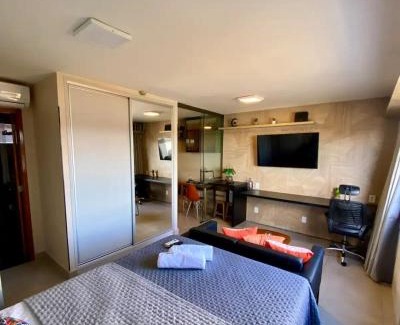 Lago Norte Apartment | Flat Lago Norte com Vista Livre Nascente - Condomínio Piscina, Estaciomento e Portaria 24h - Cozinha Completa e Wi-Fi 400mbps