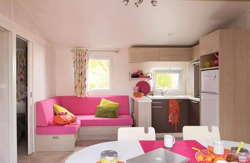Penmarch House | Flower Camping Cap Finistère * - Mobil-Home Comfort 32m2 (3 bedrooms) + semi-covered terrace 10m2 + TV 6 persons