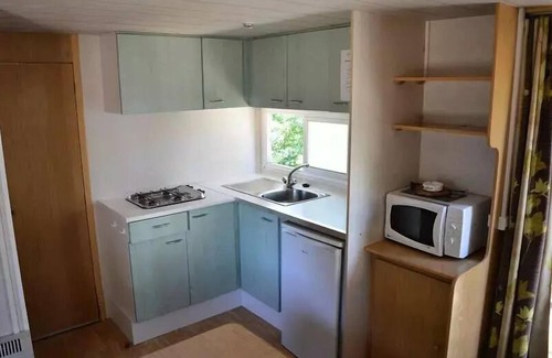 Anduze House | Flower CAMPING FAUVETS * - Mobile home ROLLER Standard 23m2 (2 bedrooms) + paillatte 6 people