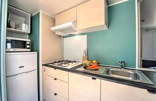 Saumur House | Flower Camping L'Ile d'Offard * - Homeflower Premium 26.5m2 (2 bedrooms) + CLIM + semi-covered terrace + TV + sheets + towels 5 people