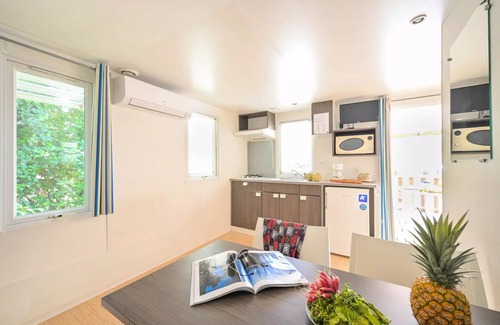 Castries House | Flower Camping le FONDESPIERRE * - Mobile-home Standard - 23m2 (1 bedroom - air conditioning - TV) 2 persons