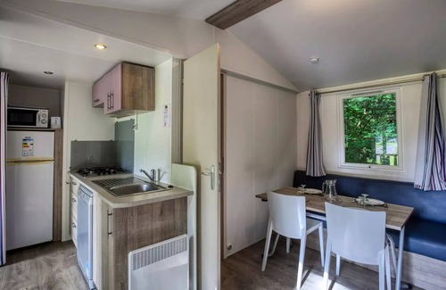 Tremolat House | Flower Camping LES BERGES DE LA DORDOGNE * - Mobil-Home Comfort 32m2 Riviera - 3 bedrooms + Semi-covered terrace, dishwasher 6 people