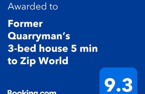 Bangor House | Former Quarryman’s 3-bed house 5 min to Zip World