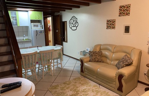 Centro Apartment | Front-facing apartment with balcony on Garopaba's main street