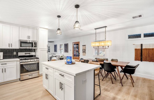South Main House | Fun-Filled Backyard:Firepit-Grill-Games-Good Vibes