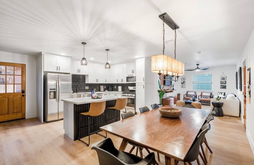 South Main House | Fun-Filled Backyard:Firepit-Grill-Games-Good Vibes