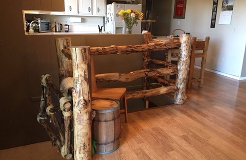 Woodland Park Bed & Breakfast | Furnished bedroom in our Home with full size bed, shared bath