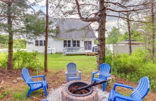 Tobyhanna House | Game Room and Fire Pit Poconos Family Getaway